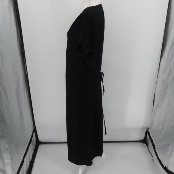 Halogen Black Short Sleeve V-Neck Wrap Dress Size XXL - Picture 4 of 8